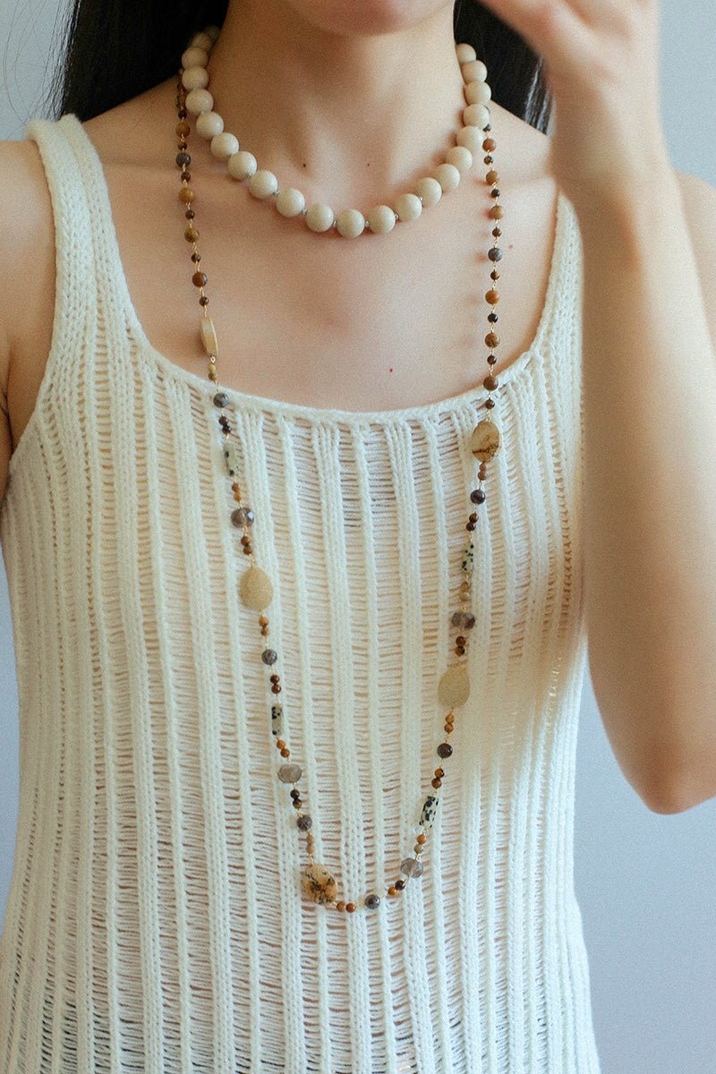 Planet Trail Natural Stone Necklace - floysun