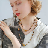 Planet Trail Natural Stone Necklace - floysun