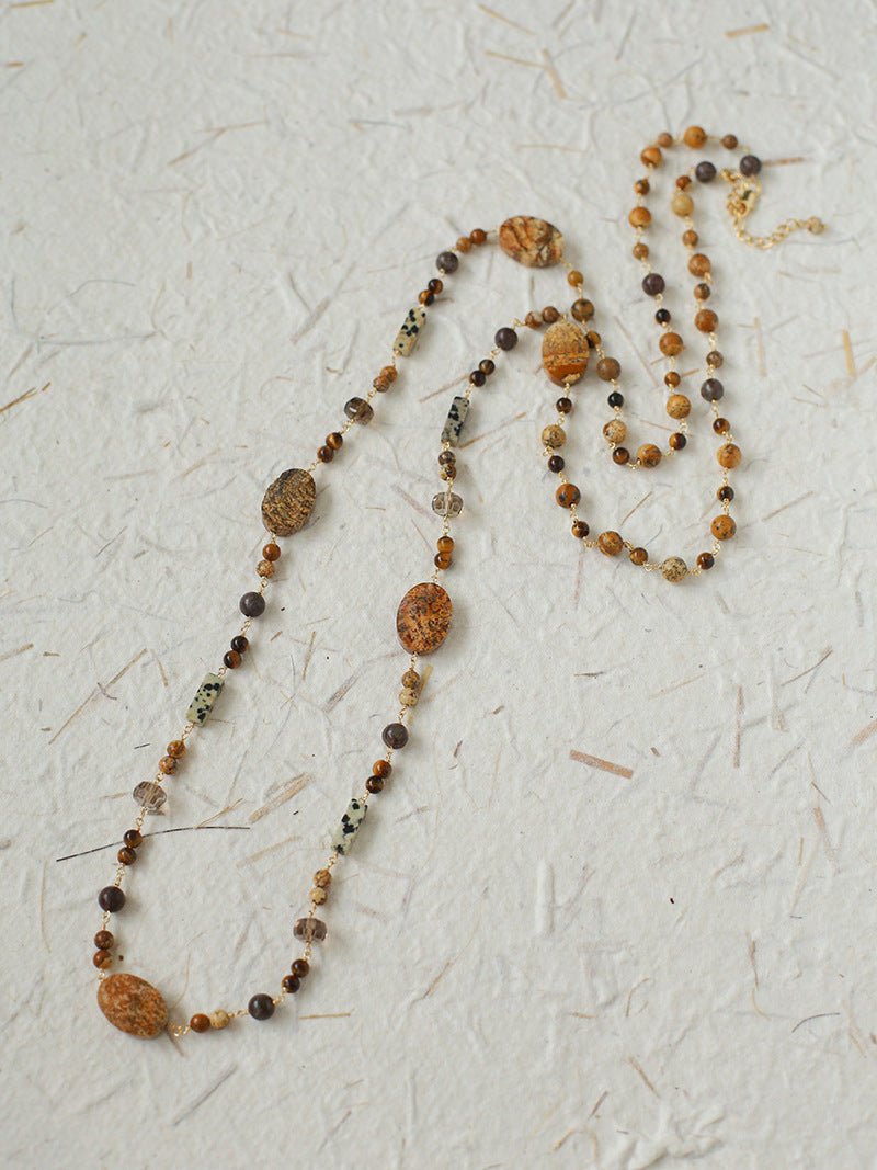 Planet Trail Natural Stone Necklace - floysun
