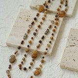 Planet Trail Natural Stone Necklace - floysun