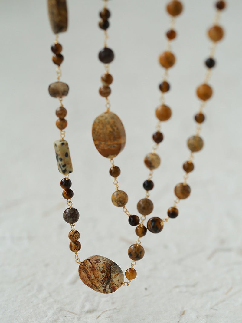 Planet Trail Natural Stone Necklace - floysun