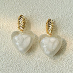 Pure Heart Statement Resin Earrings - floysun