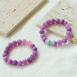 Purple Grapestone Elastic Beaded Bracelet - floysun