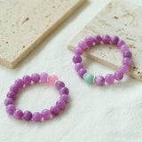 Purple Grapestone Elastic Beaded Bracelet - floysun