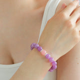 Purple Grapestone Elastic Beaded Bracelet - floysun