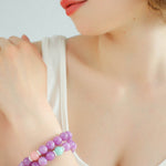 Purple Grapestone Elastic Beaded Bracelet - floysun
