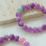 Purple Grapestone Elastic Beaded Bracelet - floysun