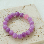 Purple Grapestone Elastic Beaded Bracelet - floysun