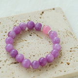 Purple Grapestone Elastic Beaded Bracelet - floysun