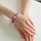 Purple Grapestone Elastic Beaded Bracelet - floysun