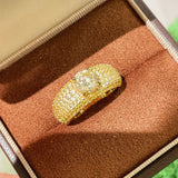 Radiant Canary Yellow Diamond Pavé Ring - floysun