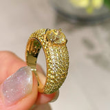 Radiant Canary Yellow Diamond Pavé Ring - floysun