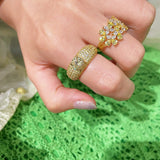 Radiant Canary Yellow Diamond Pavé Ring - floysun