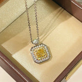 Radiant Yellow Diamond Perfume Bottle Necklace - floysun