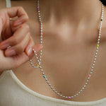 Rainbow Candy Bean Long Necklace - floysun