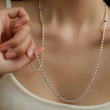 Rainbow Candy Bean Long Necklace - floysun