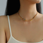 Rainbow Candy Bean Long Necklace - floysun