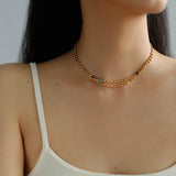 Rainbow Candy Bean Long Necklace - floysun