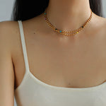 Rainbow Candy Bean Long Necklace - floysun