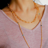 Rainbow Candy Bean Long Necklace - floysun