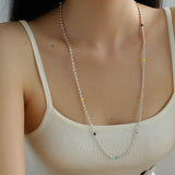 Rainbow Candy Bean Long Necklace - floysun
