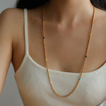 Rainbow Candy Bean Long Necklace - floysun