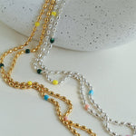 Rainbow Candy Bean Long Necklace - floysun
