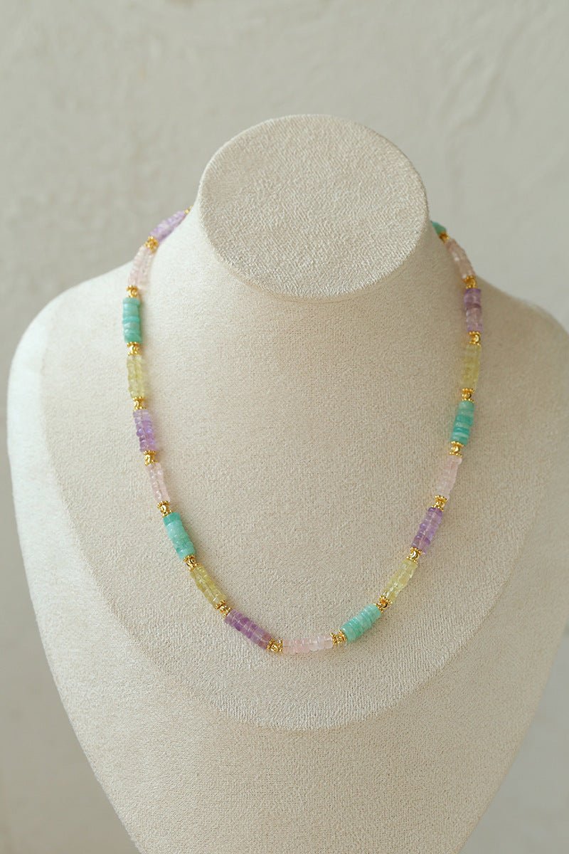 Rainbow Crystal Beads Necklace - floysun