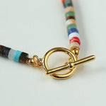 Rainbow Stone Baroque Pearl Necklace - floysun