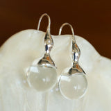 Red Agate Green Agate White Crystal Pearl Ear Hook - floysun