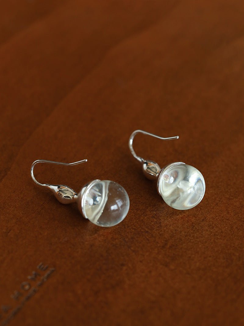 Red Agate Green Agate White Crystal Pearl Ear Hook - floysun