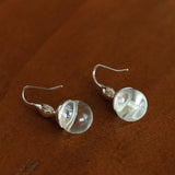 Red Agate Green Agate White Crystal Pearl Ear Hook - floysun