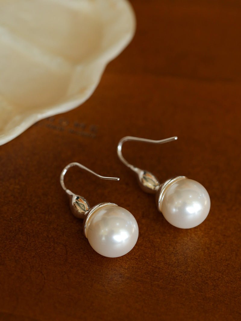Red Agate Green Agate White Crystal Pearl Ear Hook - floysun