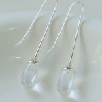 Red Black Onyx White Crystal Ear Hooks Drop Earrings - floysun