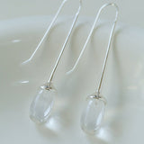 Red Black Onyx White Crystal Ear Hooks Drop Earrings - floysun