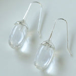 Red Black Onyx White Crystal Ear Hooks Drop Earrings - floysun