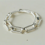 Retro Frosted Gold Square Chain Bracelet - floysun