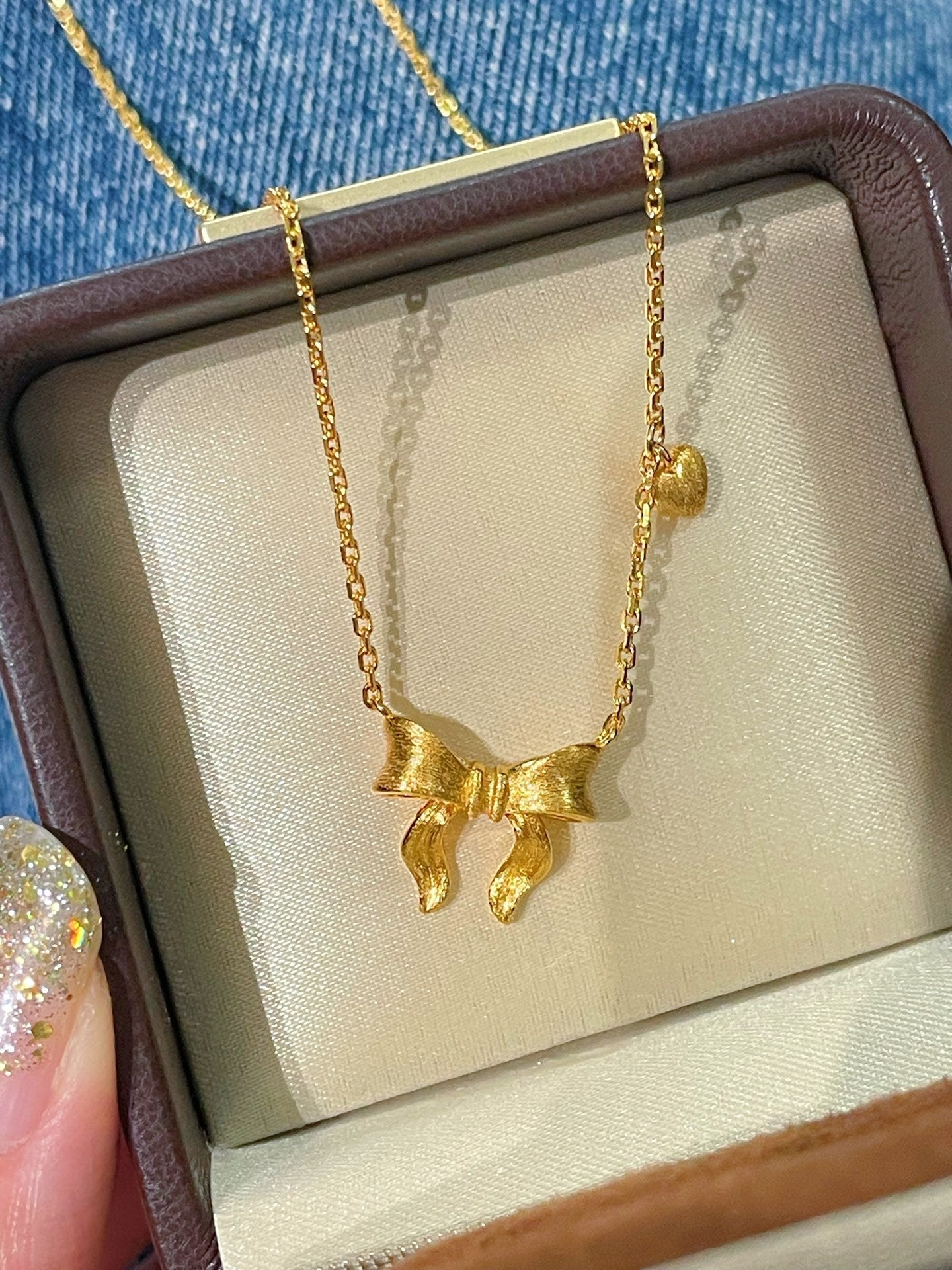 Reversible Bow Pendant Necklace - floysun