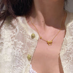 Reversible Bow Pendant Necklace - floysun