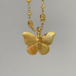 Reversible Gradient Pink Sapphire Butterfly Necklace - floysun