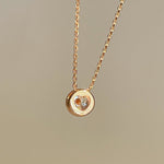 Reversible Heart & Solitaire Pendant Necklace - floysun