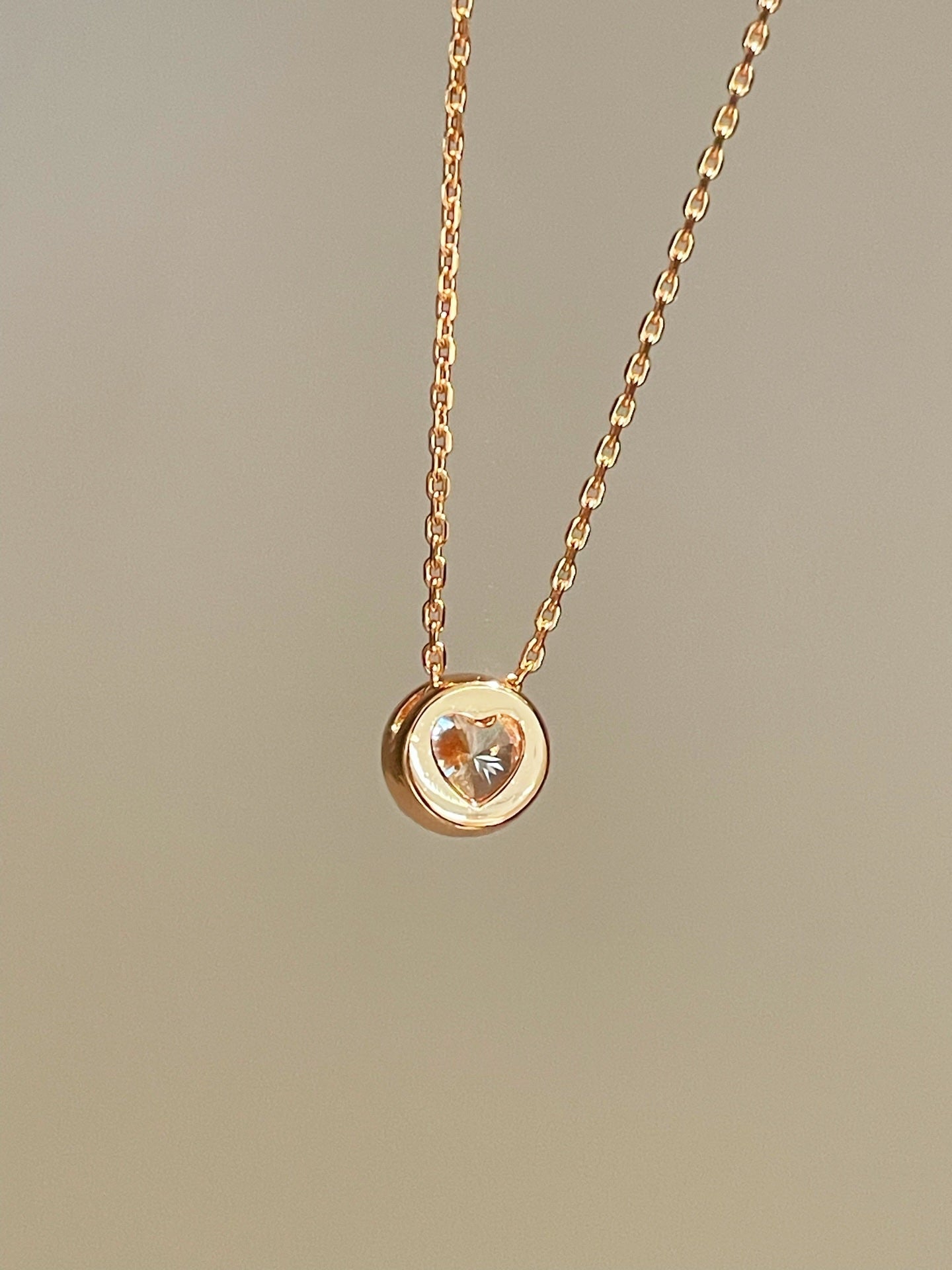 Reversible Heart & Solitaire Pendant Necklace - floysun