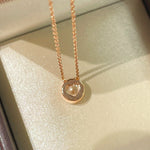 Reversible Heart & Solitaire Pendant Necklace - floysun