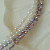 Rice Pearl and Baroque Pearl Pendant Necklace - floysun