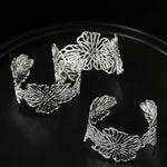 Romantic Lace Flower Open Cuff Bracelet - floysun
