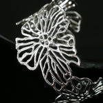 Romantic Lace Flower Open Cuff Bracelet - floysun