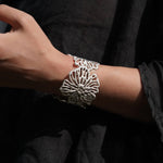 Romantic Lace Flower Open Cuff Bracelet - floysun