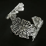 Romantic Lace Flower Open Cuff Bracelet - floysun