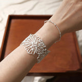 Romantic Lace Flower Open Cuff Bracelet - floysun