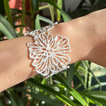 Romantic Lace Flower Open Cuff Bracelet - floysun